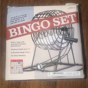 deluxe metal bingo set brand new